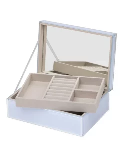 Promo ๐ฅฐ One Six Eight London SARA Large Jewellery Box In Pale Blue ๐ฅฐ