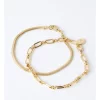 Best Sale 🥰 Trent Nathan Link & Snake Chain Bracelet Set In Gold ✨