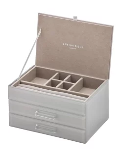 Hot Sale ✨ One Six Eight London Gabriella Cool Grey Medium Jewellery Box ✨ 6 Hot Sale ✨ One Six Eight London Gabriella Cool Grey Medium Jewellery Box ✨ -bracelets Sales unnamed file 1056