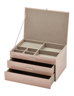 New 😉 One Six Eight London Gabriella Blush Xl Jewellery Box 🌟