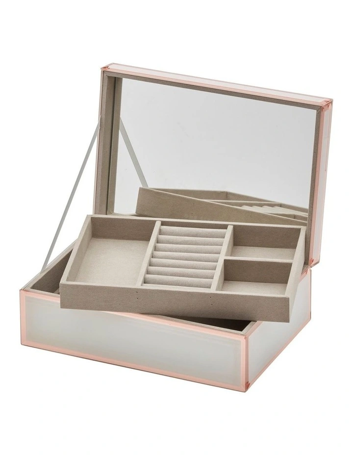 Brand new 𧨠One Six Eight London Sara White / Rose Gold Large Jewellery Box 𧨠1 Brand new 𧨠One Six Eight London Sara White / Rose Gold Large Jewellery Box π§¨