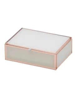 Flash Sale โญ One Six Eight London Sara White / Rose Gold Medium Jewellery Box ๐