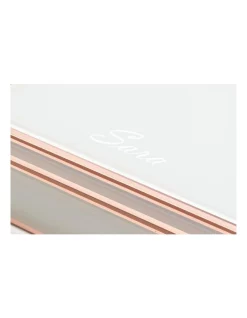 Flash Sale ⭐ One Six Eight London Sara White / Rose Gold Medium Jewellery Box 🛒 -bracelets Sales unnamed file 1100