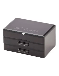 Promo ⭐ One Six Eight London Gabriella Black Medium Jewellery Box 🔥 -bracelets Sales unnamed file 1108