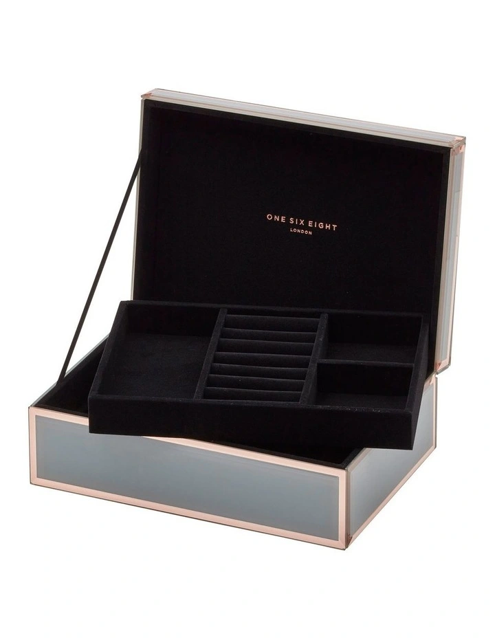 Brand new ✨ One Six Eight London Florence Grey / Rose Gold Large Jewellery Box ✔️ 1 Brand new ✨ One Six Eight London Florence Grey / Rose Gold Large Jewellery Box ✔️