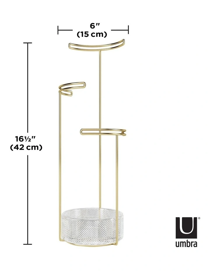 Hot Sale ๐ Umbra Tesora Jewellery Stand 42x13x13cm In Glass/Brass ๐ 2 Hot Sale ๐ Umbra Tesora Jewellery Stand 42x13x13cm In Glass/Brass ๐ - Image 2