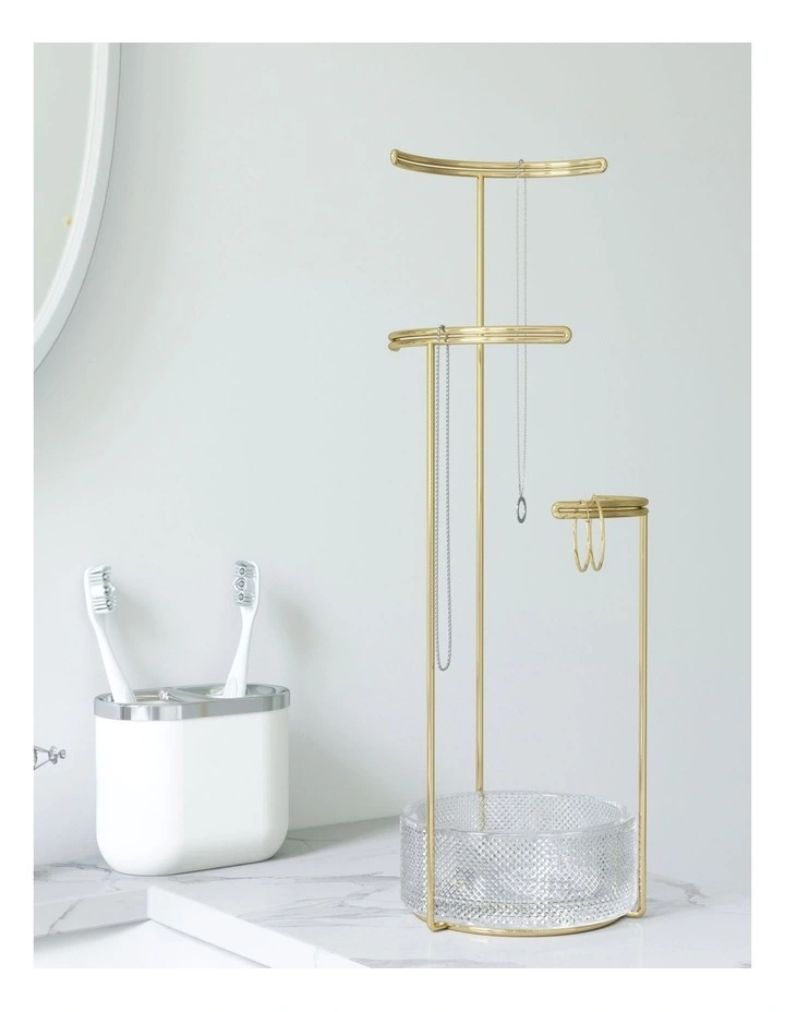 Hot Sale ๐ Umbra Tesora Jewellery Stand 42x13x13cm In Glass/Brass ๐ 3 Hot Sale ๐ Umbra Tesora Jewellery Stand 42x13x13cm In Glass/Brass ๐ - Image 3