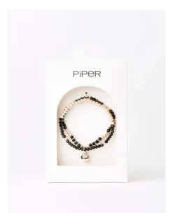 Flash Sale 🛒 Piper Wish Stretch Rose Gold/Black Bracelet Set ⭐ -bracelets Sales unnamed file 130