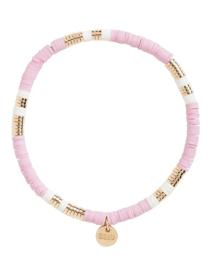 Budget π― Seed Heritage Stretch Bead Bracelet In Pink π 1 Budget π― Seed Heritage Stretch Bead Bracelet In Pink π