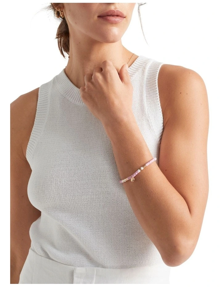 Budget π― Seed Heritage Stretch Bead Bracelet In Pink π 2 Budget π― Seed Heritage Stretch Bead Bracelet In Pink π - Image 2