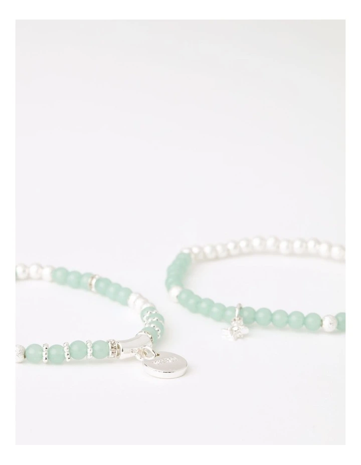 Hot Sale π Piper Wish Stretch Silver/Mint Bracelet Set π 2 Hot Sale π Piper Wish Stretch Silver/Mint Bracelet Set π - Image 2