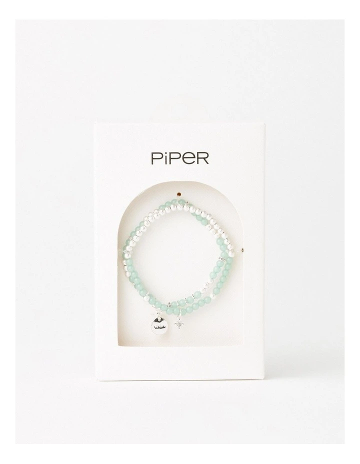 Hot Sale π Piper Wish Stretch Silver/Mint Bracelet Set π 3 Hot Sale π Piper Wish Stretch Silver/Mint Bracelet Set π - Image 3