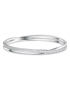 Cheap ❤️ Swarovski Twist Rows Bracelet White Rhodium Plated 👍