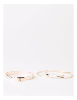 Cheap ๐ Piper Charm Rose Gold Bangle Set ๐