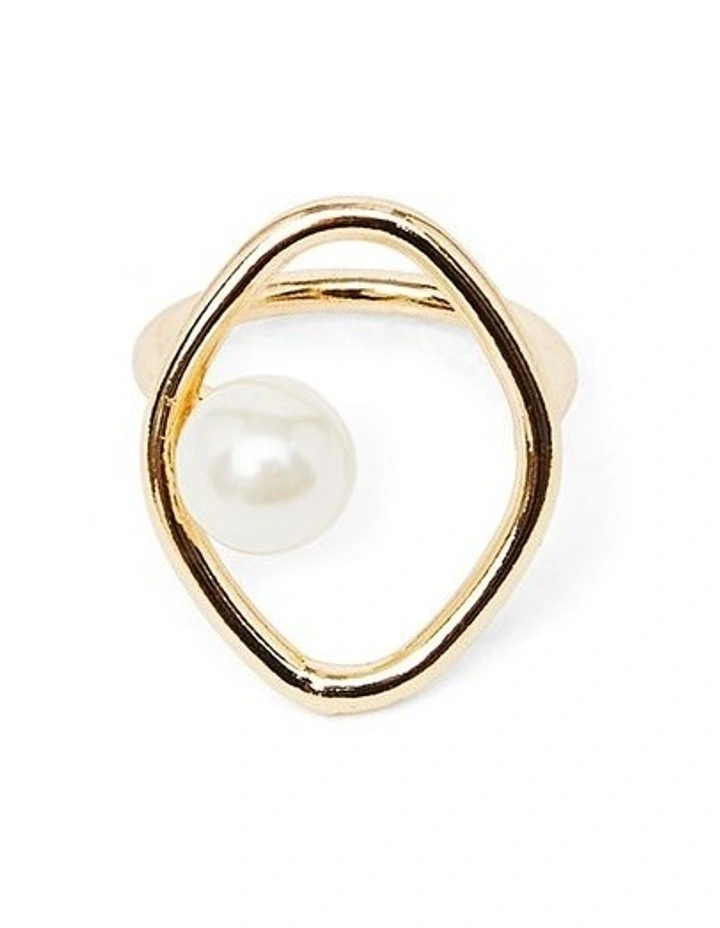 Best Pirce ❤️ David Lawrence Orbital Pearl Ring In Gold ✨ 1 Best Pirce ❤️ David Lawrence Orbital Pearl Ring In Gold ✨