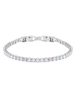 Budget 😉 Swarovski Deluxe Silver Rhodium Plated Tennis Bracelet ✨
