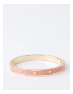 New 👍 Basque Enamel Bangle 5mm In Pink ❤️