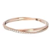 Promo ⌛ Swarovski Twist Bracelet In Plated Rose Gold-Tone 🧨