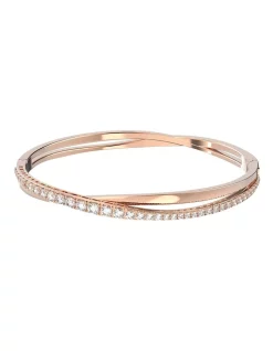 Promo ⌛ Swarovski Twist Bracelet In Plated Rose Gold-Tone 🧨