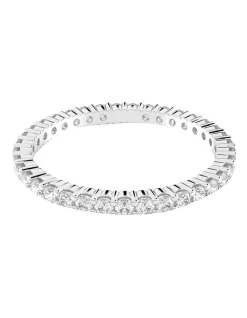 Buy 🔥 Swarovski Vittore Round Cut Ring In Plated White Rhodium 🛒