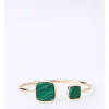 New ✨ Basque 2 Square Malachite Bangle In Gold 👏