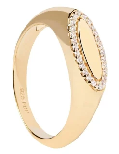 New ✨ PDPAOLA Lace Stamp Ring In Gold 😉