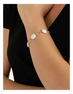 Discount 👏 Basque Flat Pearl Chain Bracelet In Gold 💯 -bracelets Sales unnamed file 44