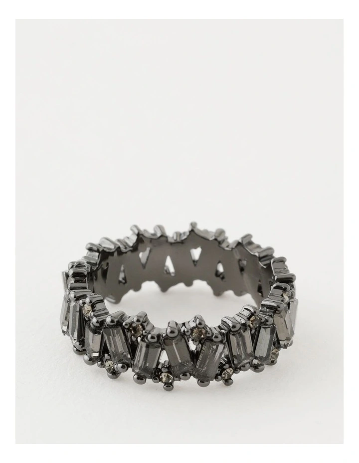 Cheapest π Wayne Cooper Baguette Ring In Dark Gunmetal π 1 Cheapest π Wayne Cooper Baguette Ring In Dark Gunmetal π