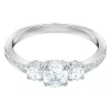 Top 10 😍 Swarovski Attract Trilogy Round Silver Ring 👏