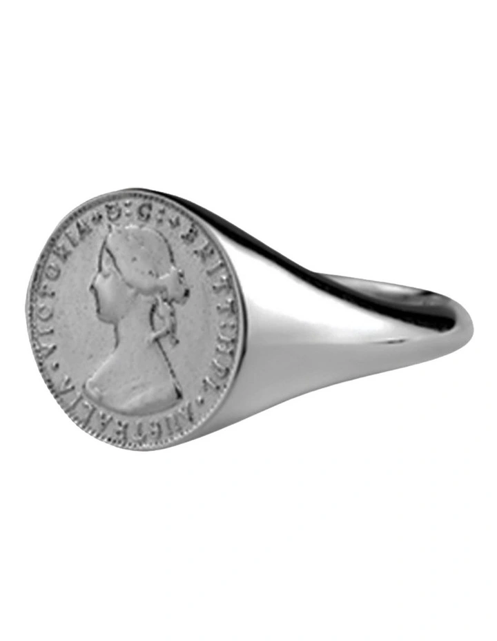 Wholesale π Mocha Coin Signet Australian Token Silver Ring π₯ 1 Wholesale π Mocha Coin Signet Australian Token Silver Ring π₯