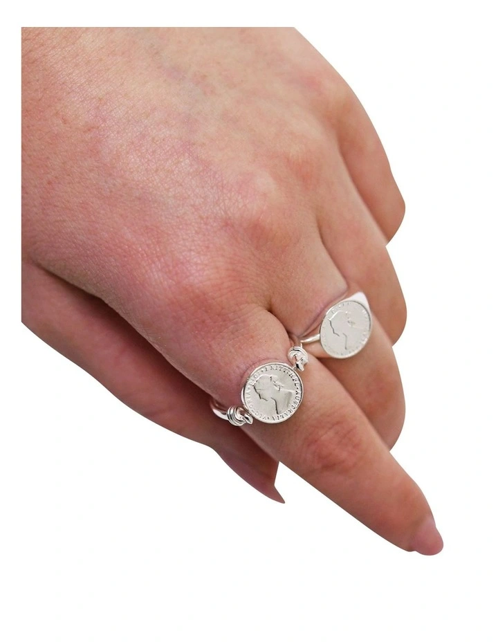 Wholesale π Mocha Coin Signet Australian Token Silver Ring π₯ 2 Wholesale π Mocha Coin Signet Australian Token Silver Ring π₯ - Image 2