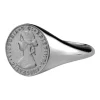 Best reviews of ⌛ Mocha Coin Signet Ring W/ Australian Token Silver (6) 💯