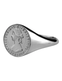 Best reviews of ⌛ Mocha Coin Signet Ring W/ Australian Token Silver (6) 💯