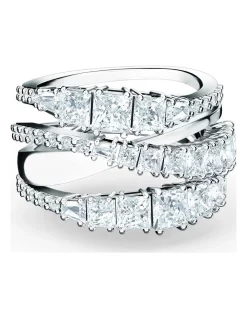 Hot Sale ⌛ Swarovski Twist Wrap Ring White Rhodium Plated 👏
