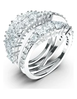 Hot Sale ⌛ Swarovski Twist Wrap Ring White Rhodium Plated 👏 -bracelets Sales unnamed file 488