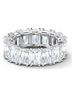 Wholesale 🌟 Swarovski Vittore Wide Silver Rhodium Plated Ring ⭐
