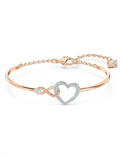 Best Sale 😉 Swarovski Infinity Heart Mixed Metal Bangle 🛒