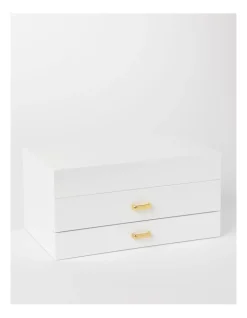 Coupon ✨ Design Studio Multi Drawer Jewellery Box In White 🧨