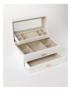 Coupon ✨ Design Studio Multi Drawer Jewellery Box In White 🧨 -bracelets Sales unnamed file 648