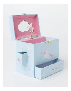 Best Sale 🧨 Design Studio Unicorn Multi Draw Jewel Box In Blue 🌟