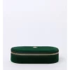 Brand new 💯 Design Studio Oval Zip Around Jewellery Box In Velvet Green 🌟