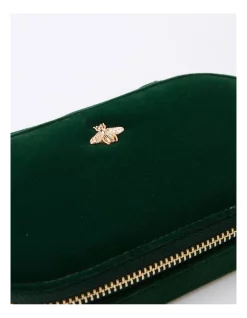 Brand new 💯 Design Studio Oval Zip Around Jewellery Box In Velvet Green 🌟 -bracelets Sales unnamed file 689