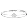 Outlet 🤩 Swarovski Ginger Silver Rhodium Plated Bangle ⭐