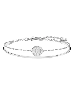 Outlet ๐คฉ Swarovski Ginger Silver Rhodium Plated Bangle โญ
