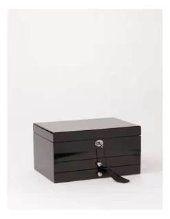 Best deal 😀 Design Studio Multi Drawer High Gloss Black Jewellery Box ❤️