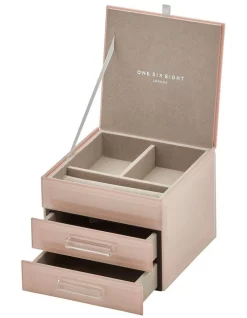 Promo ๐ฅฐ One Six Eight London Gabriella Blush Small Jewellery Box ๐งจ
