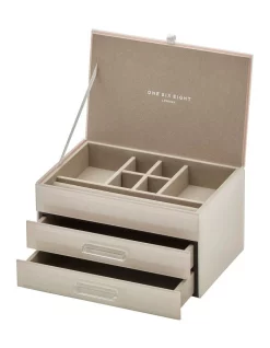 New 🎁 One Six Eight London Gabriella Nude Medium Jewellery Box 🧨